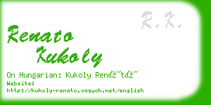 renato kukoly business card